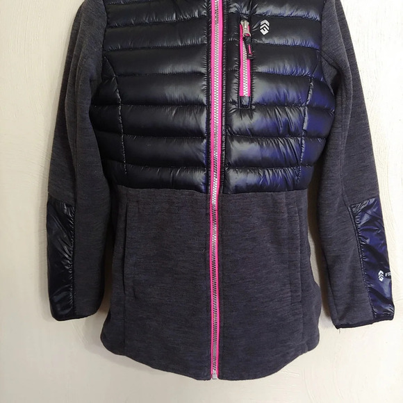 Free Country Black Hybrid Hooded Jacket Size Girl's Large 14/16 NEW with TAGS - Picture 7 of 14